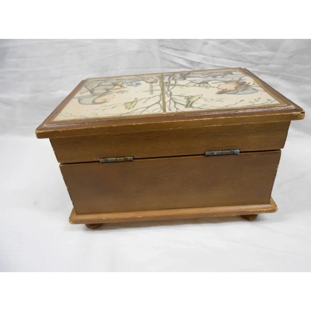 Vintge Japan Linden Music Jewelry Box Works Aniversaly Walty/These Were The Days